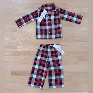 Old Navy matching plaid holiday christmas pajamas flannel sizes 2T and 4